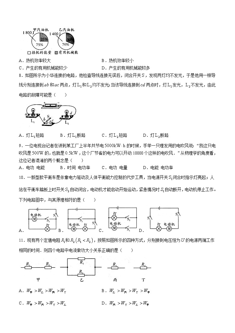 陕西省安康市石泉县2023-2024学年九年级上学期期末考试物理试题第2页