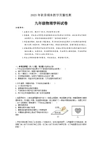 广东省河源市和平县2023-2024学年九年级上学期期末考试物理试题