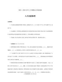 河南省平顶山市郏县2023-2024学年八年级上学期期末学情检测物理试题