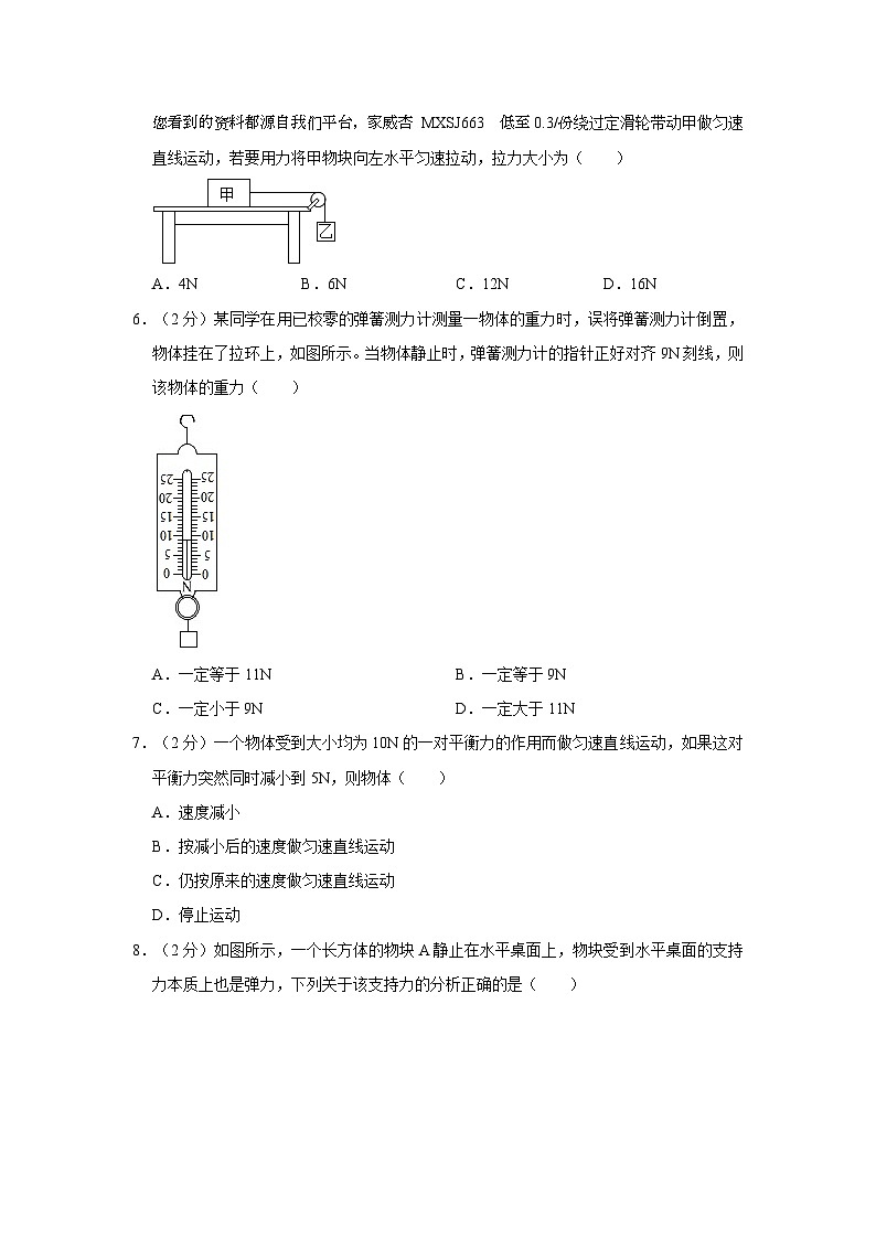 辽宁省大连市普兰店区部分学校2022-2023学年八年级下学期四月月考物理试卷第2页