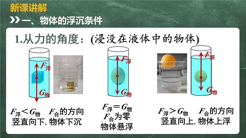 北师大版物理八年级下册 8.6、物体的浮沉条件 教学课件03