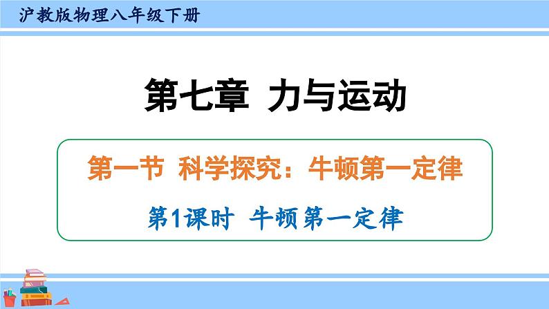 沪科版八年级物理下册课件 第七章 第一节 第一课时 牛顿第一定律第1页