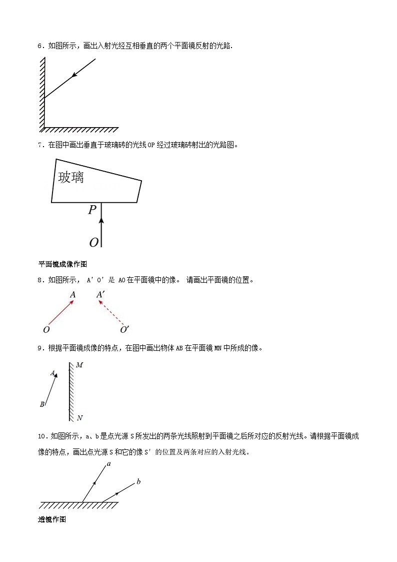 2024年中考物理复习专题：光学作图02