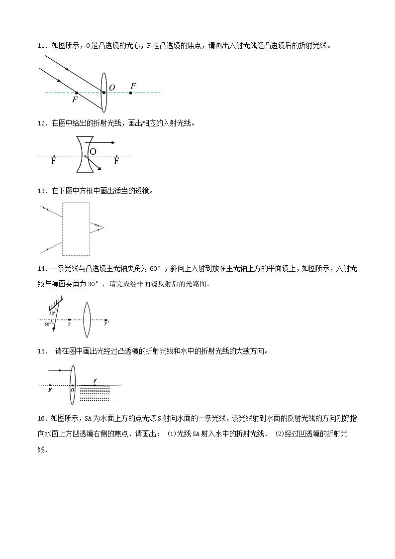 2024年中考物理复习专题：光学作图03
