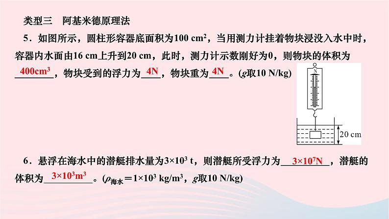 2024八年级物理下册第十章浮力专题九压强和浮力综合计算作业课件新版新人教版06