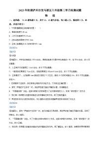 四川省泸州市龙马潭区两校联考2023-2024学年八年级上学期12月月考物理试题