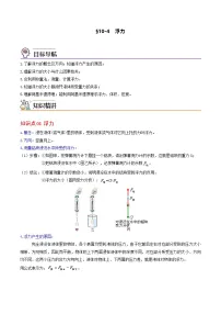 初中物理苏科版八年级下册浮力精品学案设计