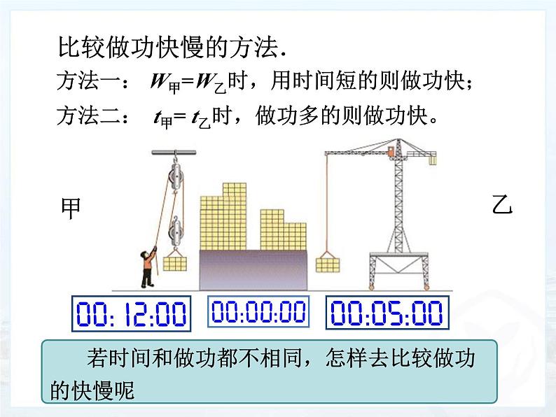 沪粤版物理九年级上册 11.2 怎样比较做功的快慢课件04