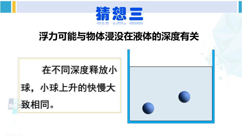 教科版八年级物理下册 第十章 流体的力现象 第一课时 探究影响浮力大小的因素（课件）06