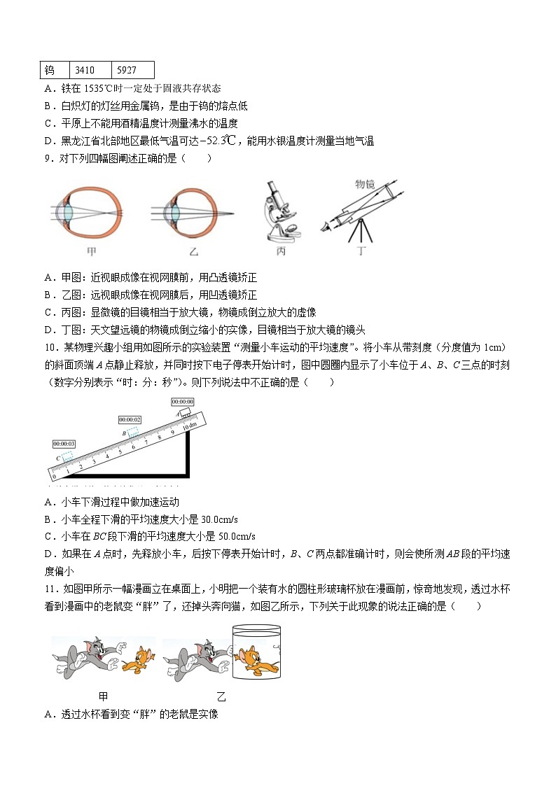 四川省泸州市合江县少岷初级中学2023-2024学年八年级下学期开学考试物理试题第2页