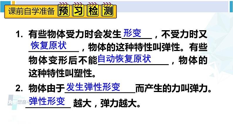 人教版八年级物理下册 第七章 力 第二节 弹力（课件）第3页