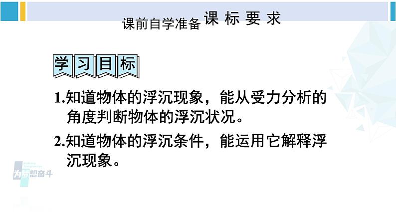 人教版八年级物理下册 第十章 浮力 第一课时 物体的浮沉条件（课件）第2页