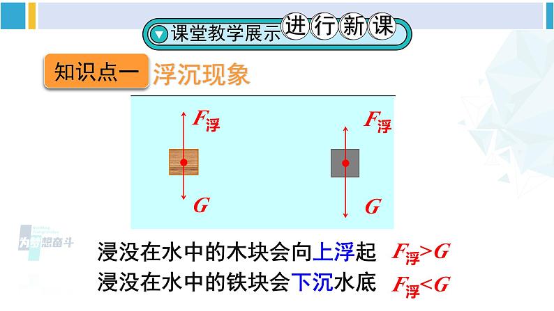 人教版八年级物理下册 第十章 浮力 第一课时 物体的浮沉条件（课件）第6页