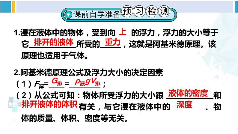 人教版八年级物理下册 第十章 浮力 第一课时 认识阿基米德原理（课件）第3页