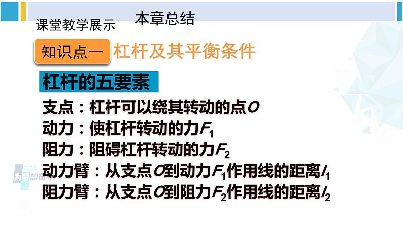 人教版八年级物理下册 第十二章 简单机械 本章知识复习与归纳（课件）第3页