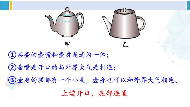 北师大版八年级物理下册 第八章 压强与浮力第三节 连通器（课件）第4页