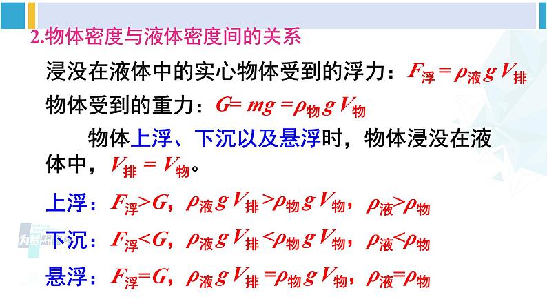 北师大版八年级物理下册 第八章 压强与浮力第六节 物体的沉浮条件（课件）第6页