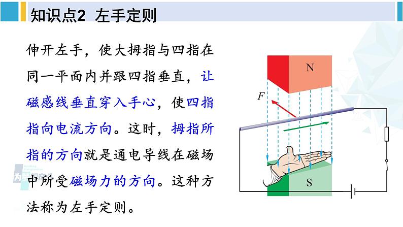 北师大版九年级物理下册 第十四章 磁现象 第五节 磁场对通电导线的作用力 第六节 直流电动机（课件）08