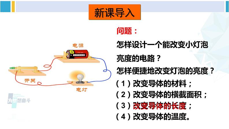 沪科版九年级物理 第十五章 探究电路 第二课时 变阻器（课件）第2页