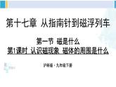 沪科版九年级物理 第十七章 从指南针到磁浮列车 第一课时 认识磁现象 磁体的周围有什么（课件）