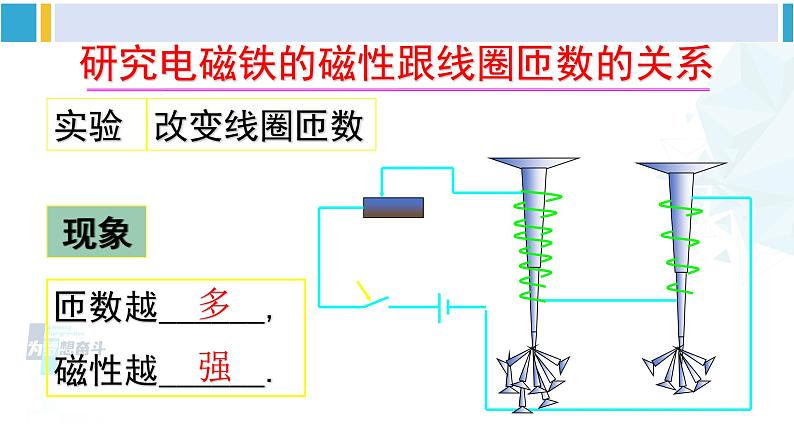 沪科版九年级物理 第十七章 从指南针到磁浮列车 第二课时 电磁铁 电磁继电器（课件）07