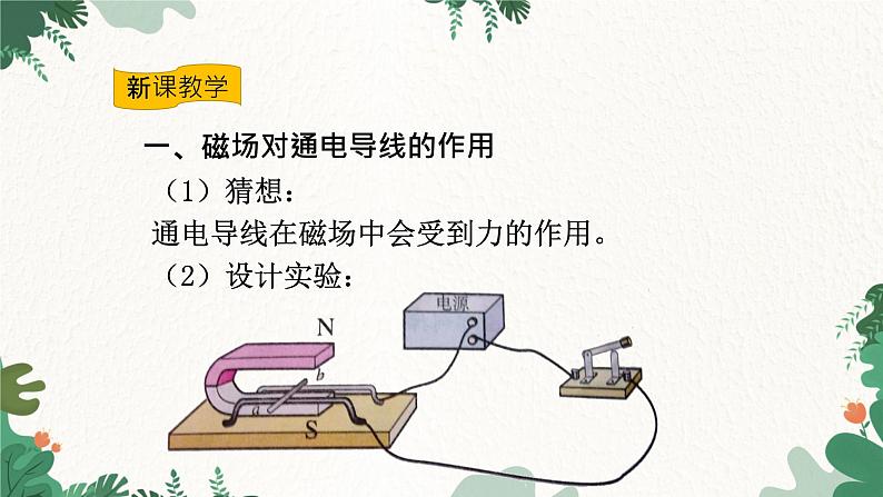 沪科版九年级物理 第十七章 第三节 科学探究：电动机为什么会转动课件第4页