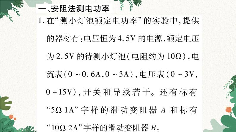 专题十三：特殊方法测电功率第2页
