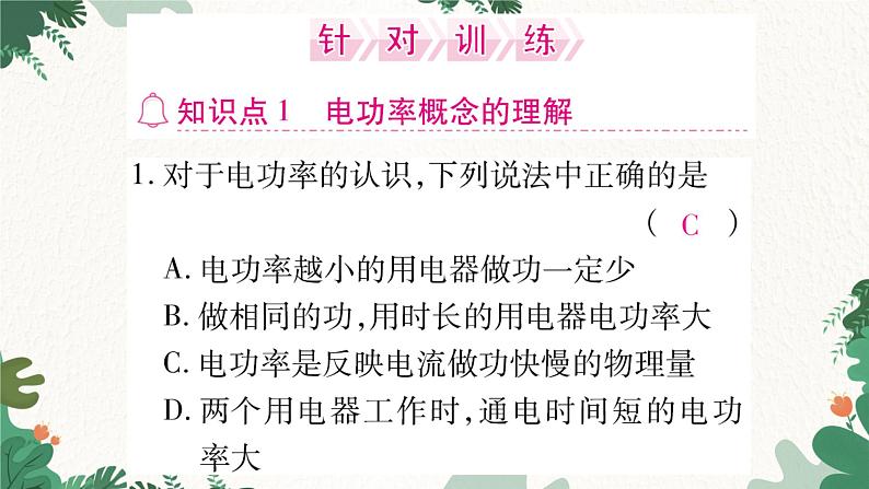 课时1  电功率第3页