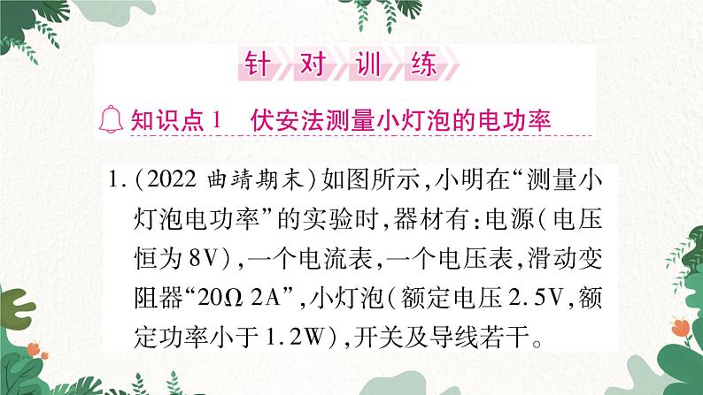 第三节  测量电功率第7页