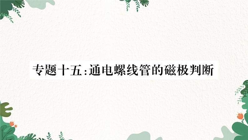 沪科版九年级物理 第十七章 从指南针到磁浮列车习题课件01