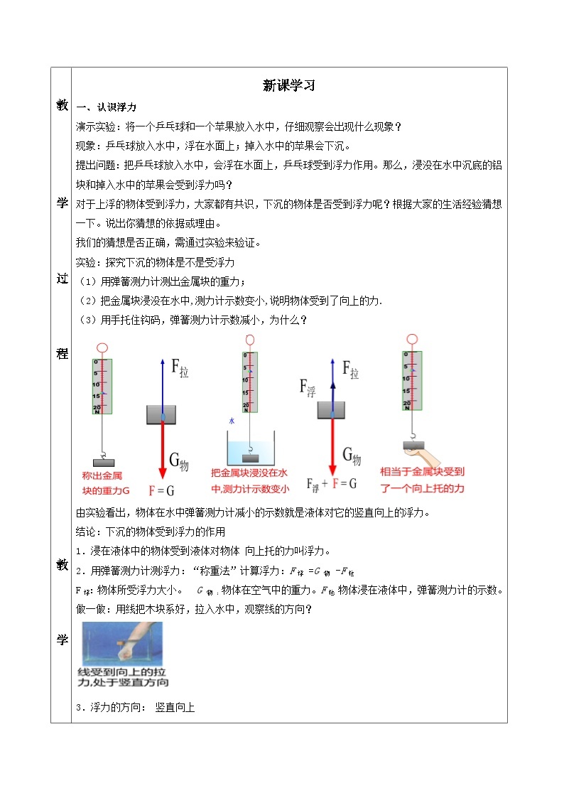 人教版八年级下册物理10.1 浮力（教学设计）02