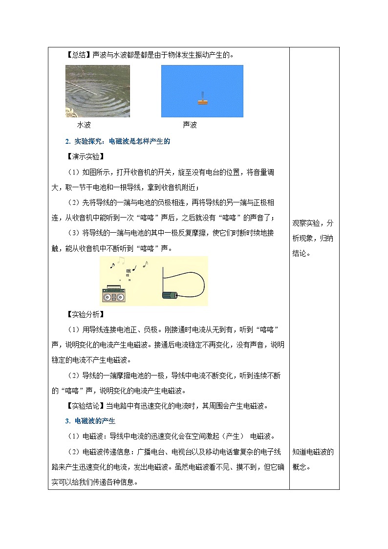 人教版物理九年级 21.2 《电磁波的海洋》 教学设计02
