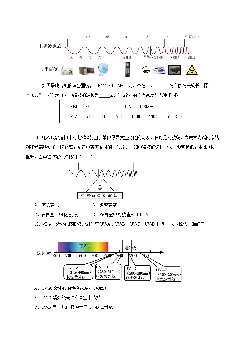 人教版物理九年级21.2 《 电磁波的海洋》分层作业（原卷版）03