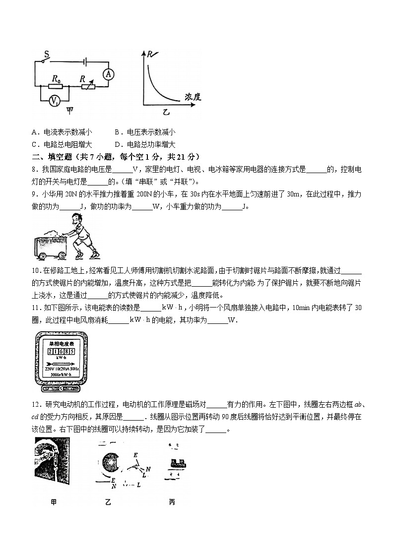 广东省惠州市华侨中学2023-2024学年九年级下学期开学考试物理试题()03