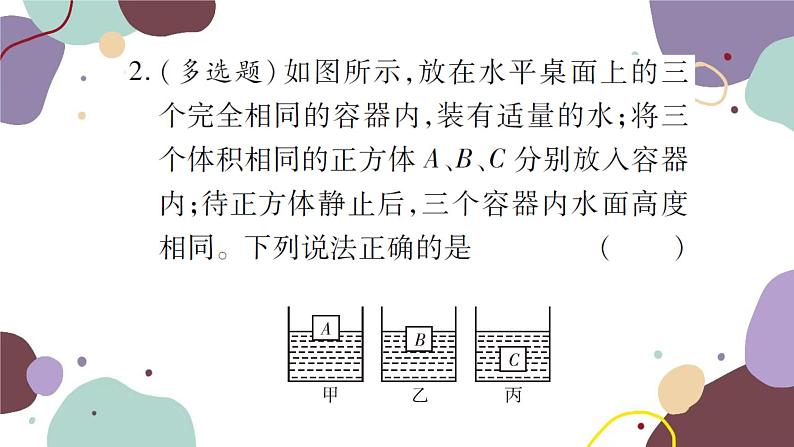 专题二：压强与浮力的判断第3页