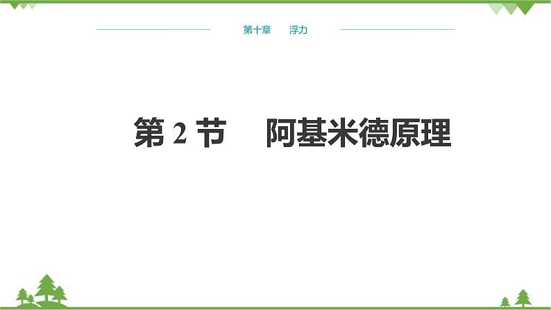 人教版物理八年级下册 第10章浮力第2节阿基米德原理 课件第1页