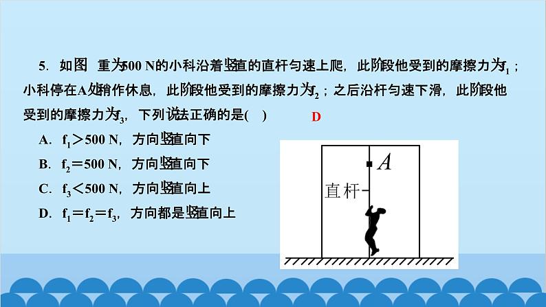 人教版物理八年级下册 第八章　运动和力 专题二　摩擦力的分析及实验探究 课件第6页