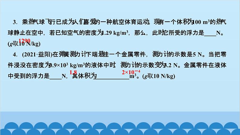 人教版物理八年级下册 第十章　浮力 第二节　阿基米德原理 课件第5页