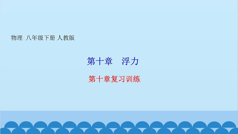 人教版物理八年级下册 第十章复习训练 课件01