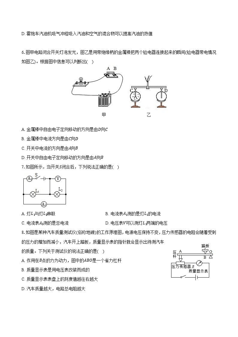 湖南省长沙市实验中学2023-2024学年下学期九年级开学检测物理试卷第2页