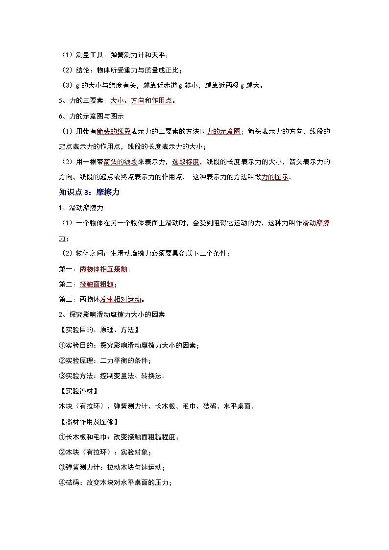 第8章《力》知识点专项复习-2023-2024学年八年级下册物理阶段性专题复习及模拟测试（苏科版）03
