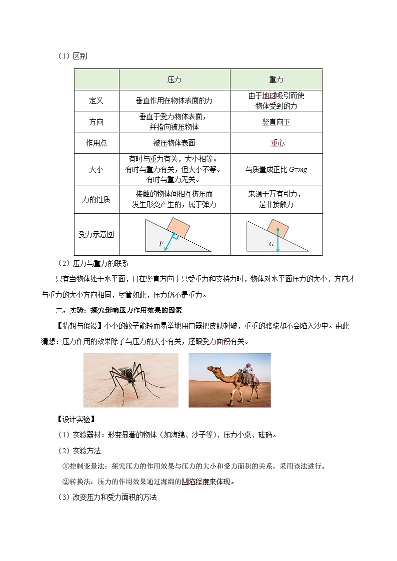 第九章 压强（单元知识清单）-八年级物理下册同步备课系列（人教版）02