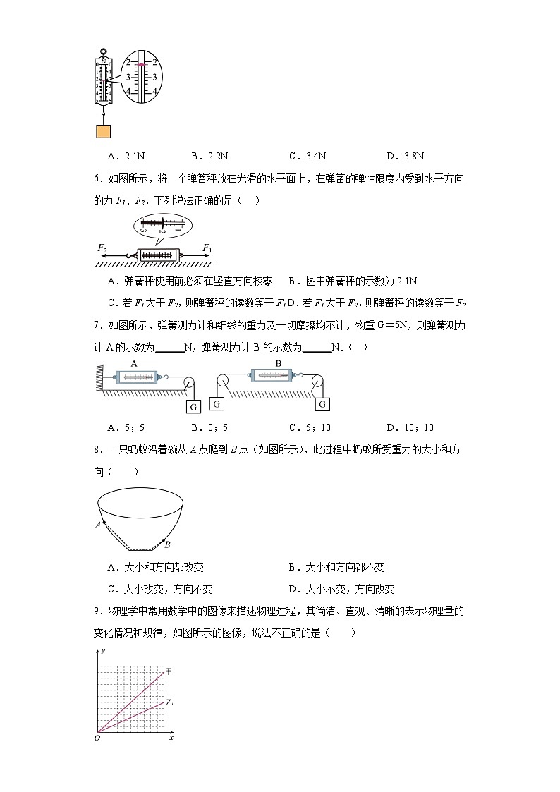 2024年中考物理一轮复习专题：力（含答案）第2页