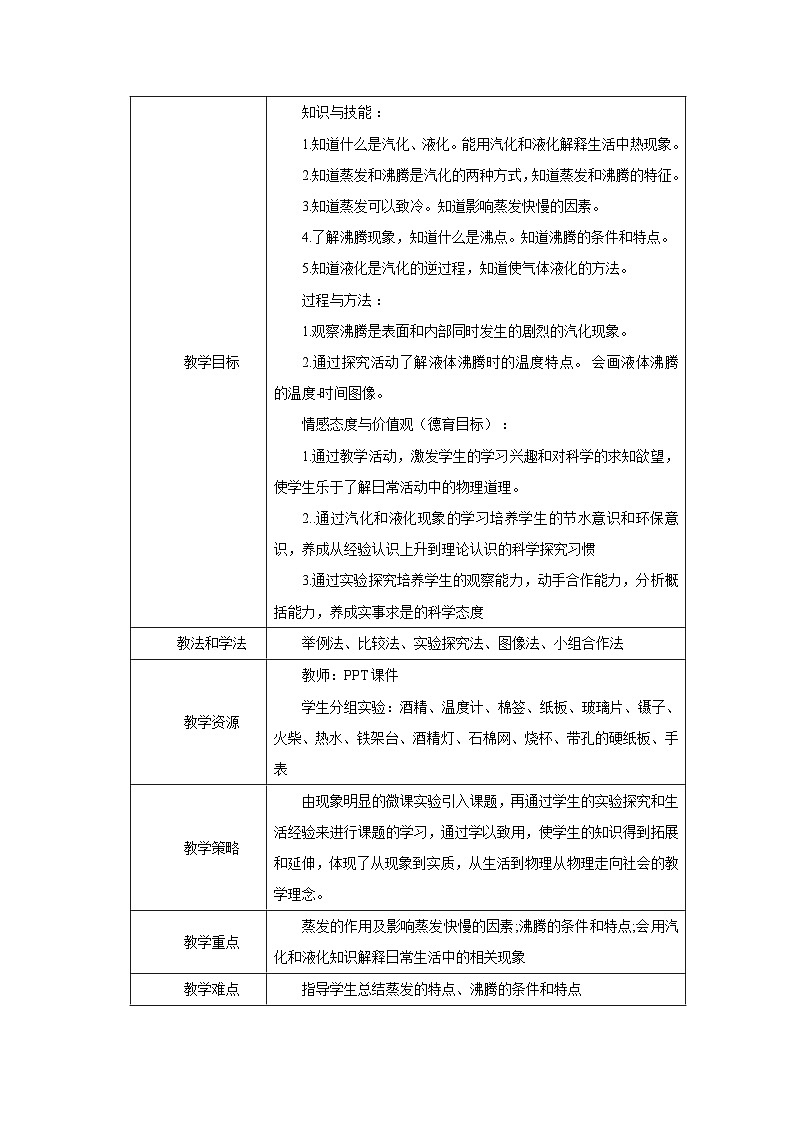 鲁科版（五四制）物理九年级下册 第十八章 第三节 汽化和液化(2)教案02