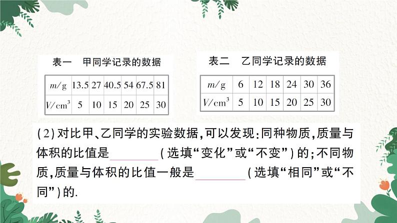 北师大版物理八年级上册 第二章 物质世界的尺度、质量和密度习题课件07