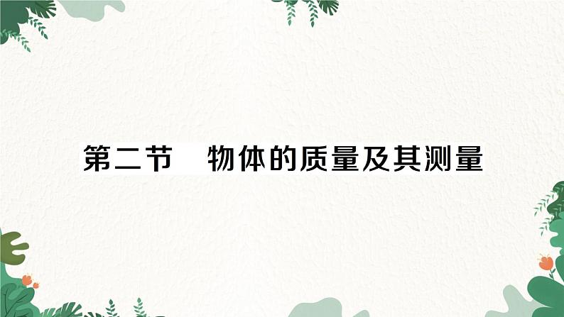 北师大版物理八年级上册 第二章 物质世界的尺度、质量和密度习题课件01