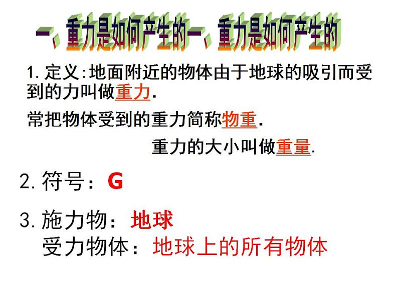 人教版物理八年级下册 7.3重力 课件06