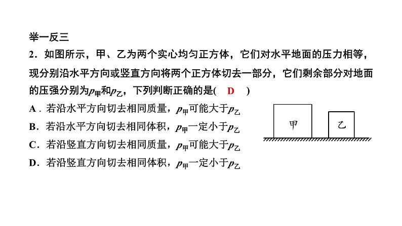 人教版物理八年级下册 第九章压强小结与复习 课件05