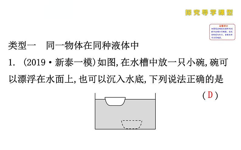 人教版物理八年级下册 综合复习与测试小专题六 课件第2页