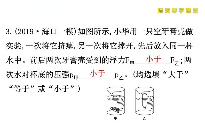 人教版物理八年级下册 综合复习与测试小专题六 课件第6页